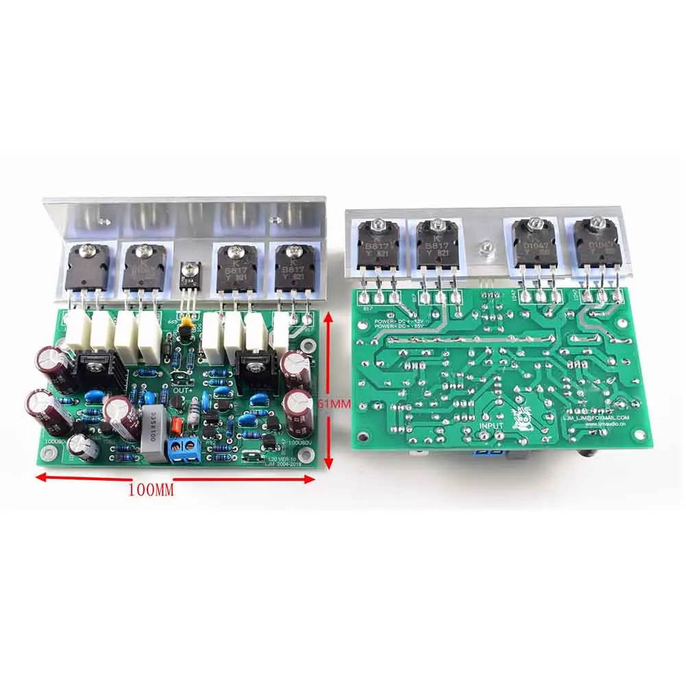 

2PCS HI-END L20 VER 10 Stero power amplifier finished board 200W 8R With angle aluminum