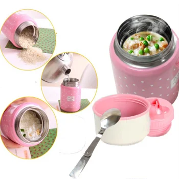 

350ML Soup Thermos Inox Spoon Termos Food Container Colorful Mug Child Lunch Termo High Huality Caneca Travel Garrafa Termica