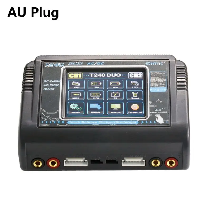 

HTRC T240 Duo 150W Dual Channel Battery Balance Charger dis Charger for RC Model
