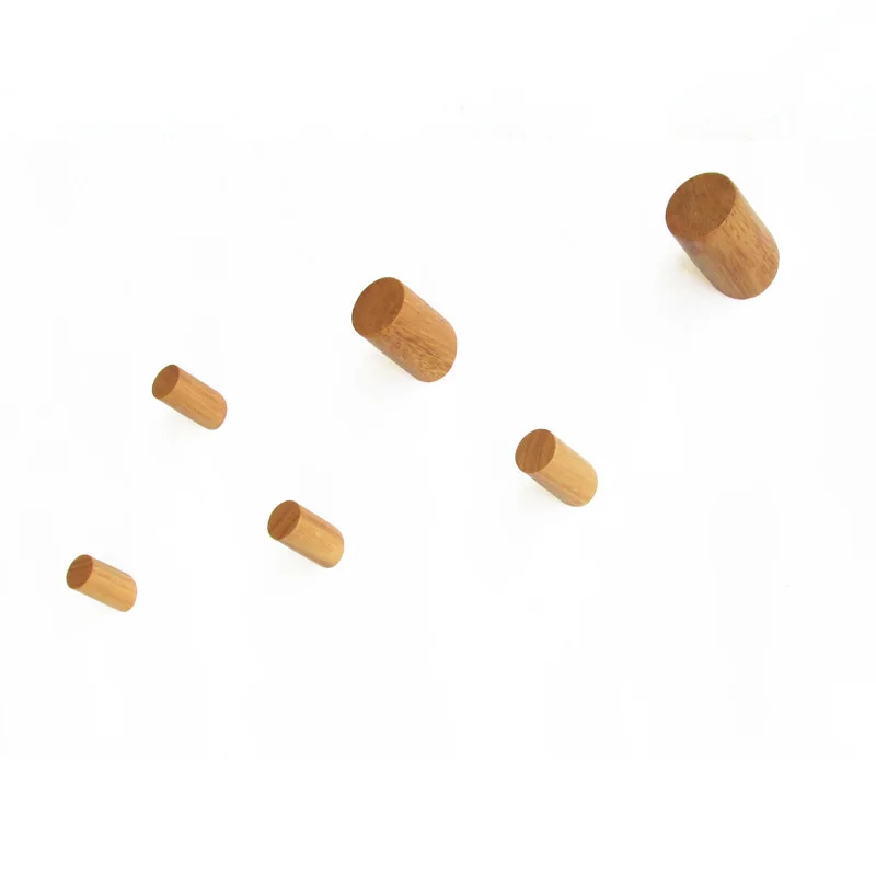 

5pcs Solid Oak Wooden Wall Hook Peg Hallway Coat Modern Hanger 6*3*4.5cm