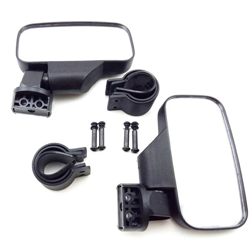 

UTV ATV Rear 2pcs View Side Mirror 1.75" 2" Roll Cage For Polaris RZR Ranger