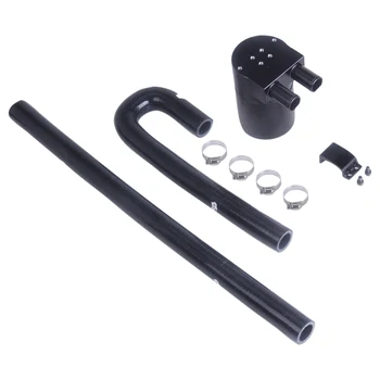 

For B mw N54 135I 335I 535I Double Baffled Oil Catch Can W/ metal Hoses Burger Bms