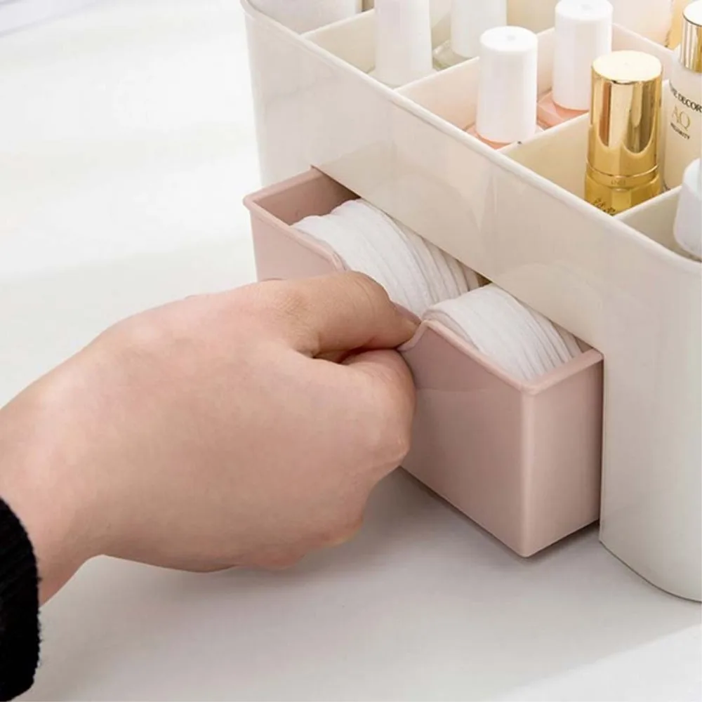 Drawer Cosmetics Storage Box Makeup Brush Arrangement Box Desktop Jewelry Skin Care Products Mesh Division Dressing Box Drawer Cosmetics Storage Box Makeup Brush Arrangement Box Desktop Jewelry Skin Care Products Mesh Division Dressing Box