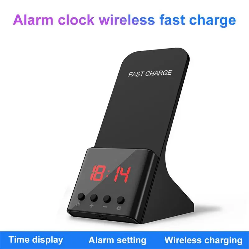 Alarm Clock Wireless Fast Charger Stand Holder Wireless Charger