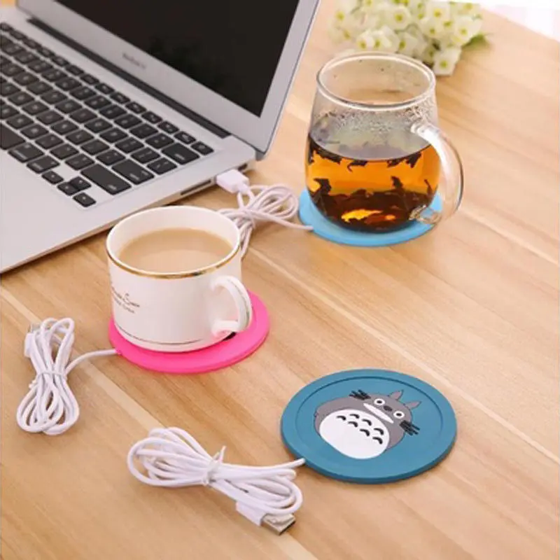 USB с подогревом мягкий пластиковый стаканчик коврик теплая чашка нагревательный коврик теплый коврик электрическая изоляция Coaster для кофе чай ПВХ подогреватель