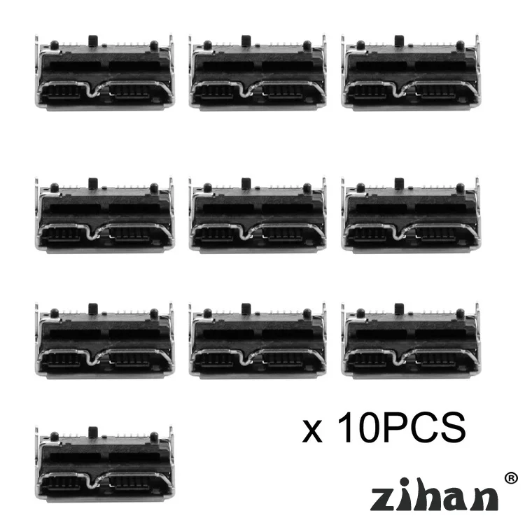 

10pcs Receptacle Board Mount SMT Type 5.2mm Height Adapter vMicro USB 3.0 10pin Female Socket for USB3.0 Hard Disk