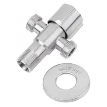 G1/2-дюймовый кухонный кран из нержавеющей стали, угловой кран, водозапорный кран, 1 вход, 2 выхода, стиль