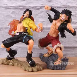 One Piece Эйс фигурку Обезьяна D Луффи тег команда Scultures ПВХ Коллекционная модель игрушки 20th юбилей 14 см