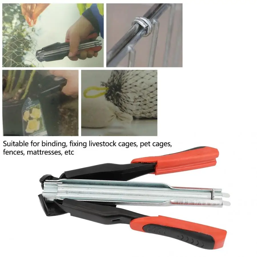 

Hog Ring Pliers C-type Clip Installation Equipment Tool Hog Cage Rings Pliers with Ring for Animal Fence