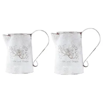 

Retro Flowerpot Galvanized Iron Flowerpot Decoration Planter European Style Antique Finish Garden Flower Pot Planting Tool