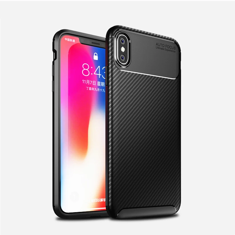 Чехол из углеродного волокна для iPhone X XS чехол MAX XR цветной высококачественный