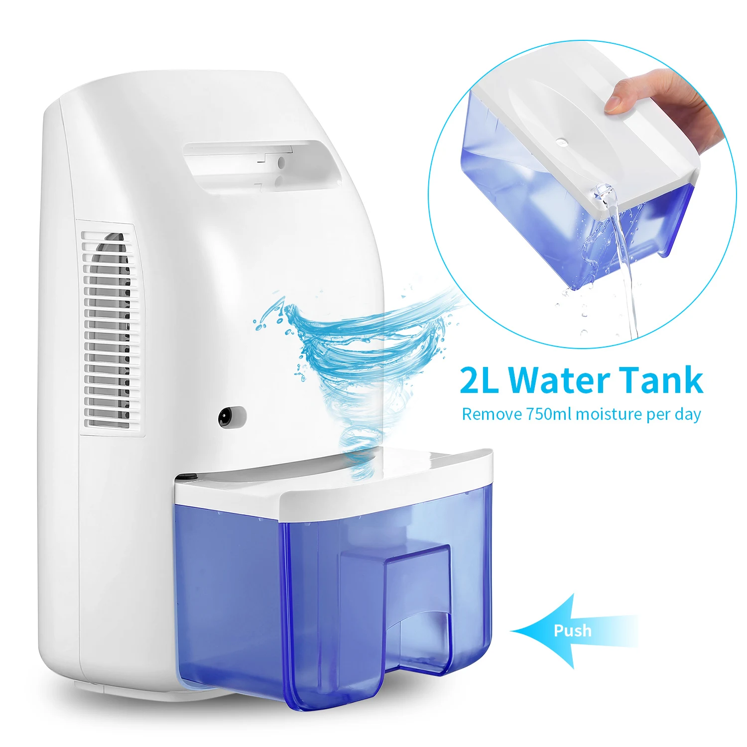 

Pavlit AX2 2L Dehumidifier For Home Electric Air Dry Moisture Absorbing With Auto Shut-Off Function For Home Household Use