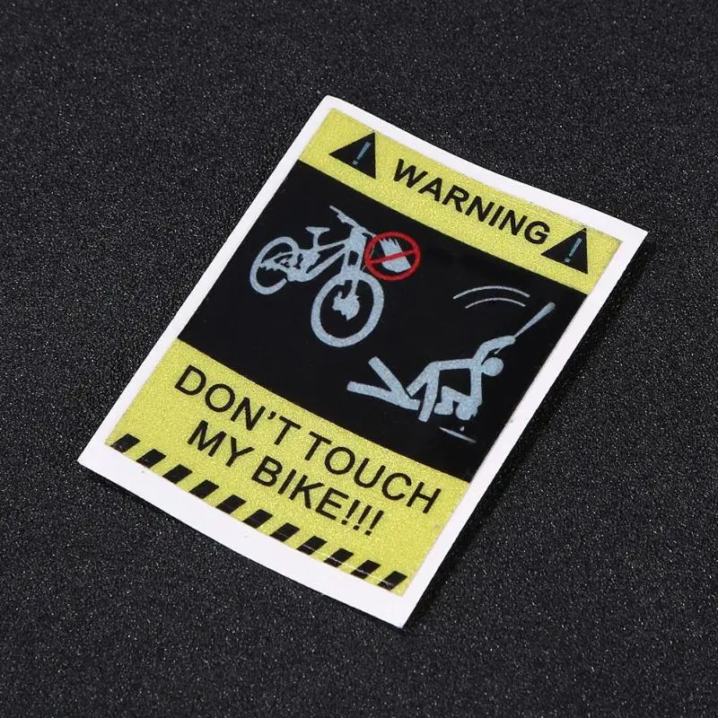 No toque mi bicicleta reflectante advertencia pegatina impermeable decorativo calcomanía accesorios de bicicleta