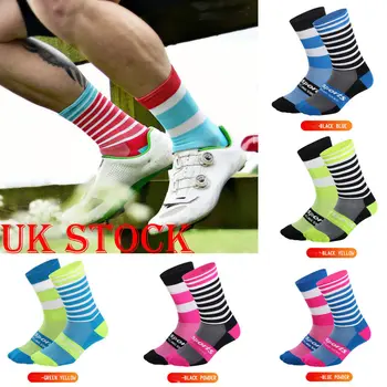 

Fashion Waterproof Socks Cycling Sport Running Hiking Climbing Socks Breathable Letter Colorful Striped A Pair of Socks