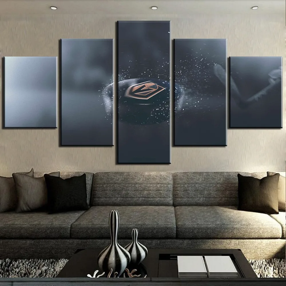 

Modular 5 Piece Canvas Art Ice Hockey Sport Soldiers Logo Paintings on Canvas Wall Art for Home Decorations Wall Decor Framework