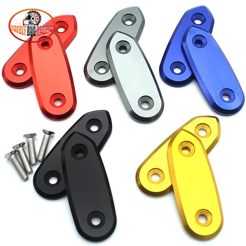 

Motorcycle CNC Rearview Mirror Modified Cover Plate Holder Adapters Clamp Mount Fit For Yamaha YZF R15 V3.0 2017 2018 YZF-R15 V3