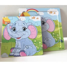 DDWE 16 шт. 3D пазл Деревянные игрушки Детские Мультяшные животные Пазлы детские развивающие игрушки для детей подарки Обучающие игры