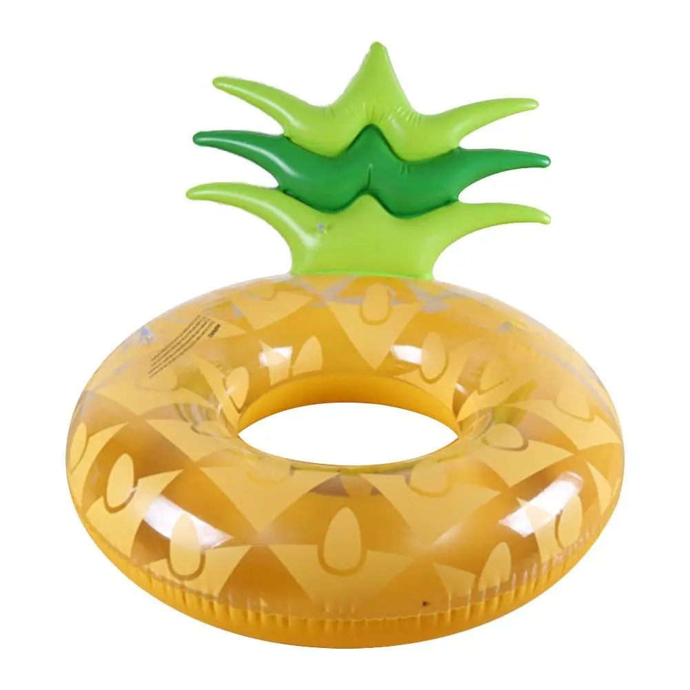 buy Inflatable pineapple swim ring adult floating row floating bed oversized mount water inflatable bed