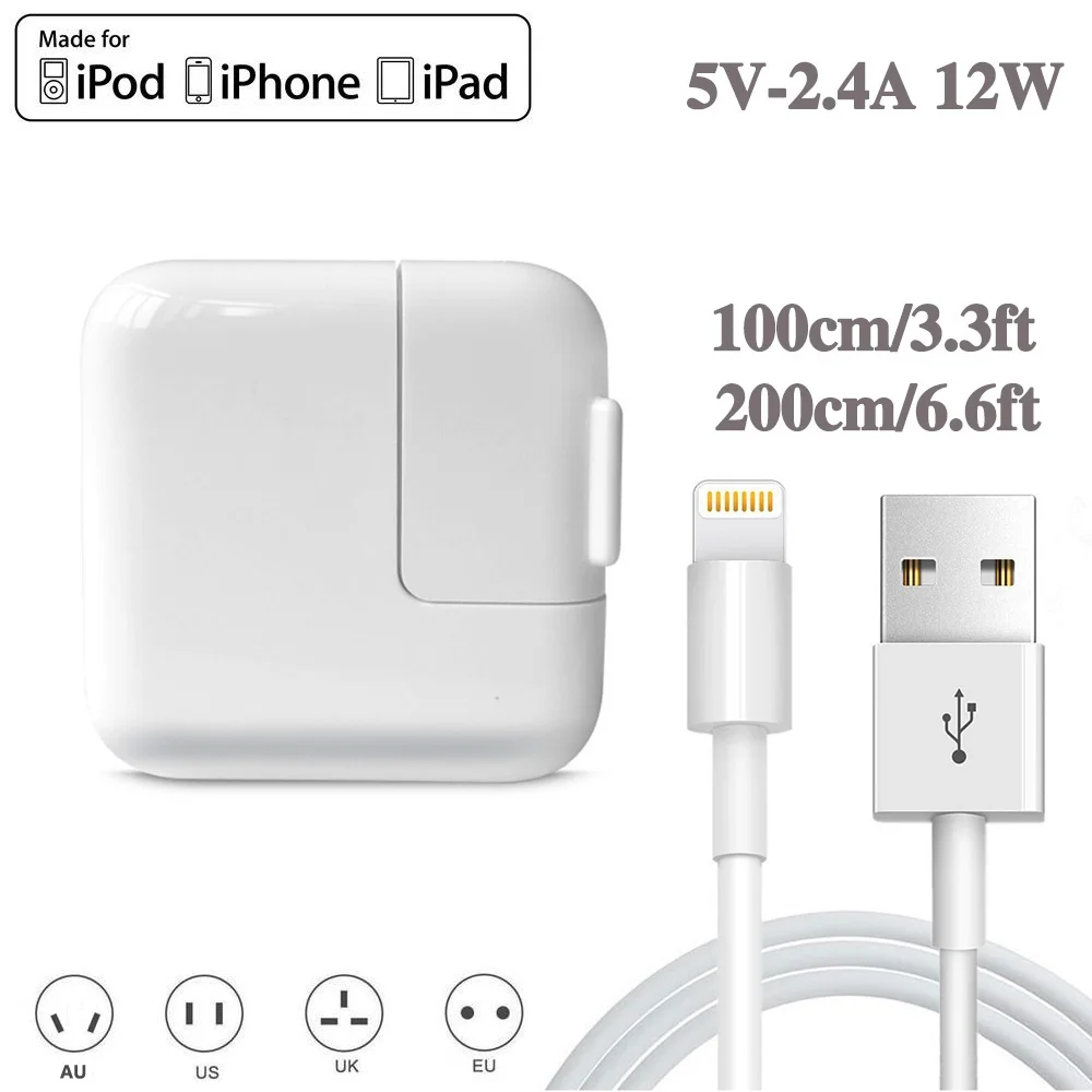 12W 5V 2.4A USB fast charger for iphone 6s 7 8plus X Xmax XR XS ipad