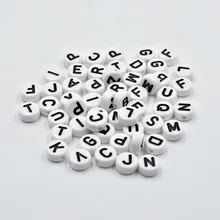 100 шт 4*7 мм круглые разноцветные акриловые случайные буквы алфавита для изготовления ювелирных изделий браслет ожерелье сделай сам