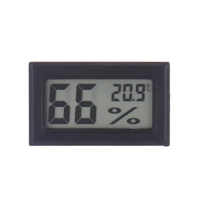Mini Nero A CRISTALLI LIQUIDI Digital di Umidità di Temperatura Sala Interna Tes Mini Nero A CRISTALLI LIQUIDI Digital di Umidità di Temperatura Sala Interna Tes