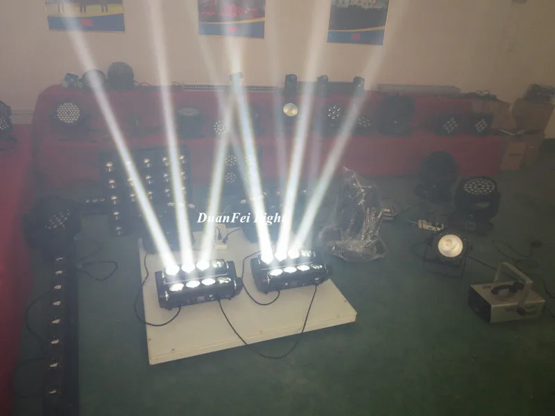 2 шт./лот 8x10 Вт rgbw 4 в 1 светодиодный луч паука сценический lyre dmx Клубное освещение