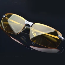 Поляризационные Винтажные Солнцезащитные очки ночного видения, мужские очки пилота, очки для вождения, спортивные авиационные очки, желтые солнцезащитные очки UV400