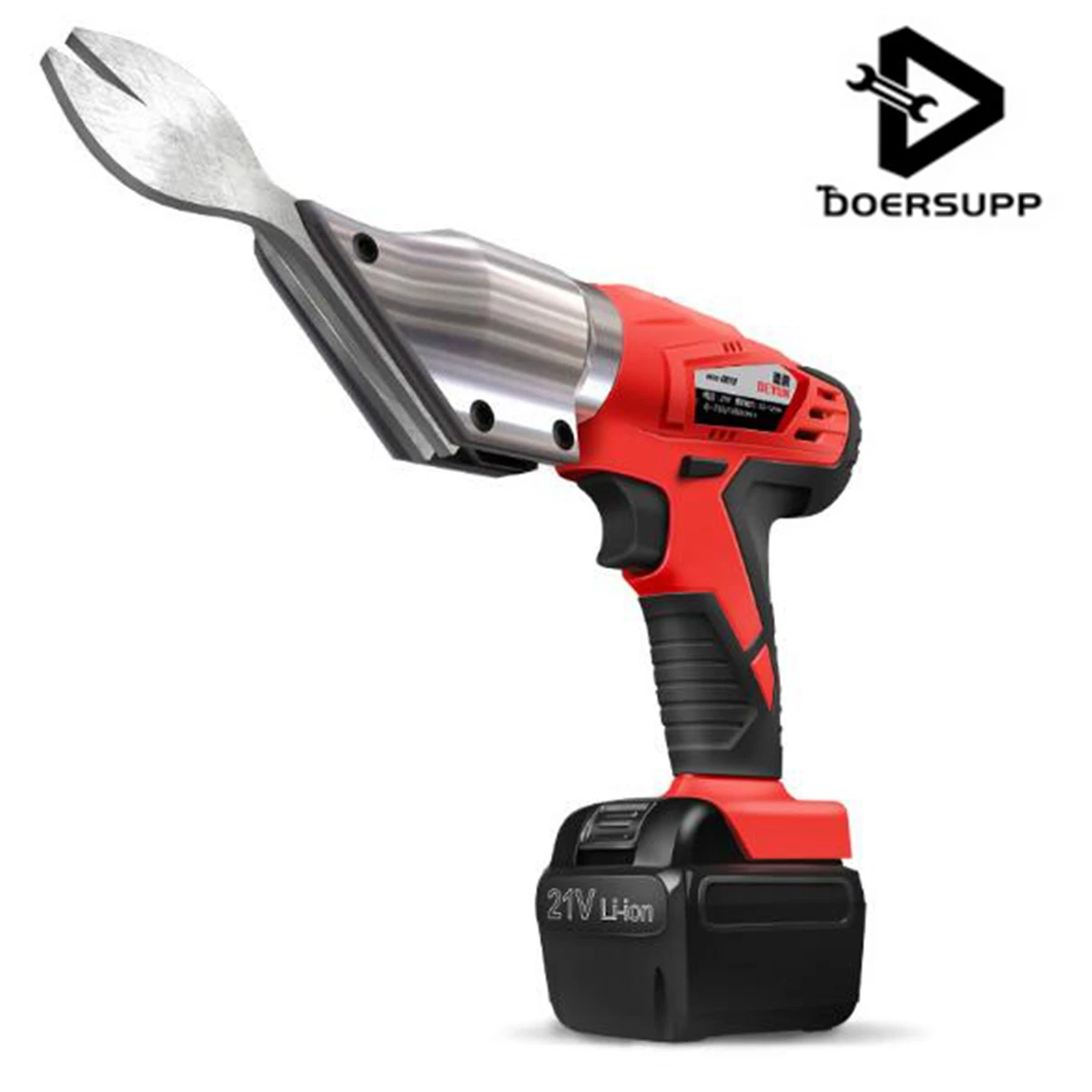 

DOERSUPP 1850r/Min 3200ma Sheet Metal Cutter Shear Attachment Fits Most Impact Drivers Handheld Electric Scissors