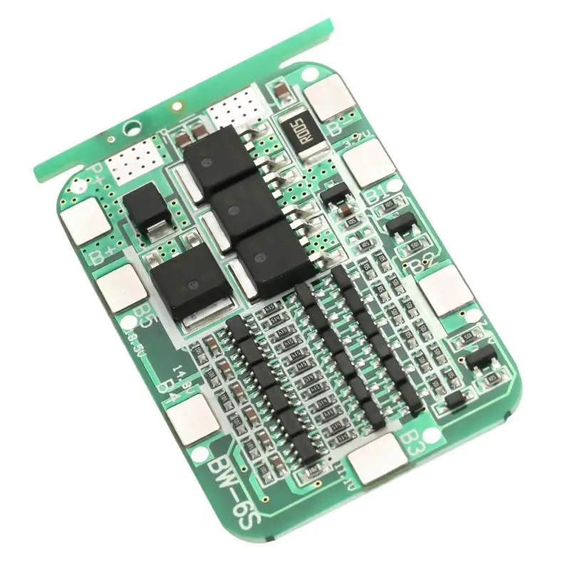 Модуль зарядного устройства литиевой батареи 6S 15A 22V 24V li ion защитная плата PCB BMS для
