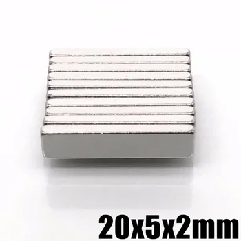 

20Pcs 20x5x2mm Super Powerful Small Neodymium Magnet Block Permanent N35 NdFeB Strong Cuboid Magnetic Magnets 20*5*2mm