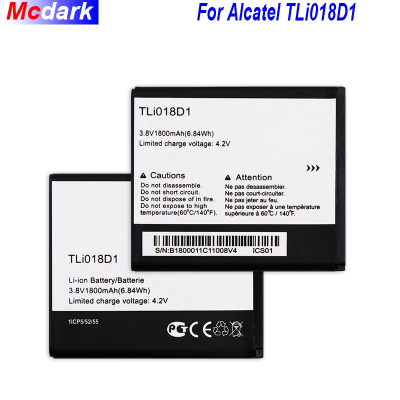 Аккумулятор TLi018D1 для Alcatel one touch Pop D5 Dual 5038x OT5038X 3 5015D OT 5016 5051A аккумулятор 1800