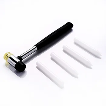 

AYHF-Nylon White Tap Down kit Knock Down Set of 5 Tapper with 1pcs Rubber Hammer- PDR Tools - Paintless Dent Repair Tools (FR-