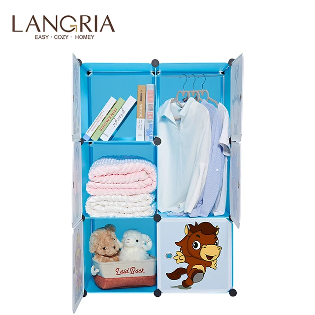 Langria 6 Cube Closet Storage Organizer For Kids Stackable Plastic Langria 6 Cube Closet Storage Organizer For Kids Stackable Plastic Shelves Multifunctional Modular Cupboard Cabinet Home