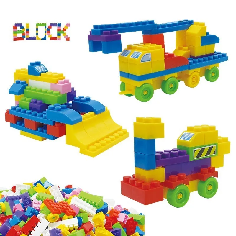 

Building Blocks PP Plastic Bricks Educational Toys STEM Gift for Children Colorful