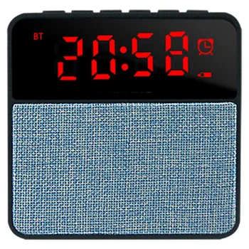 

Portable Fabric Art Wireless Bluetooth Speaker Subwoofer Music Sound Box Led Wireless Speaker With Alarm Clock Support Tf Card