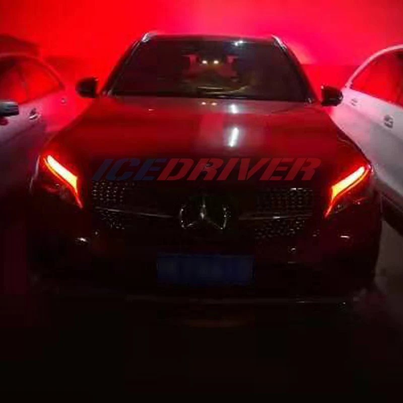 Светодиодный фонарь Icedriver для Mercedes Benz GLC дневные ходовые огни красного синего