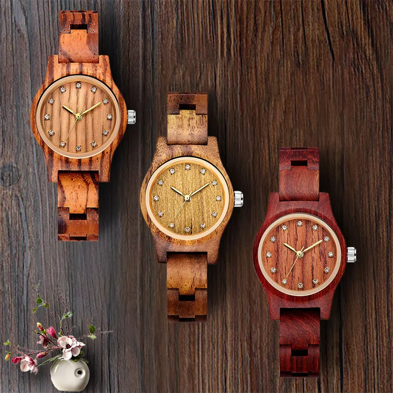 Reloj Femenino, дизайн, деревянные часы для женщин, маленькая золотая стрелка, антикварная роскошь, женские тонкие наручные часы, подарок для девушек, Прямая поставка