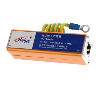 

RJ-11 Telephone Fax RJ-11 Surge Protector Thunder Lightning Arrester