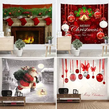 

Xmas Art Home Wall Hanging Tapestry Wall Ornamentation Christmas Wall Decor New Dropshipping New Year 2018