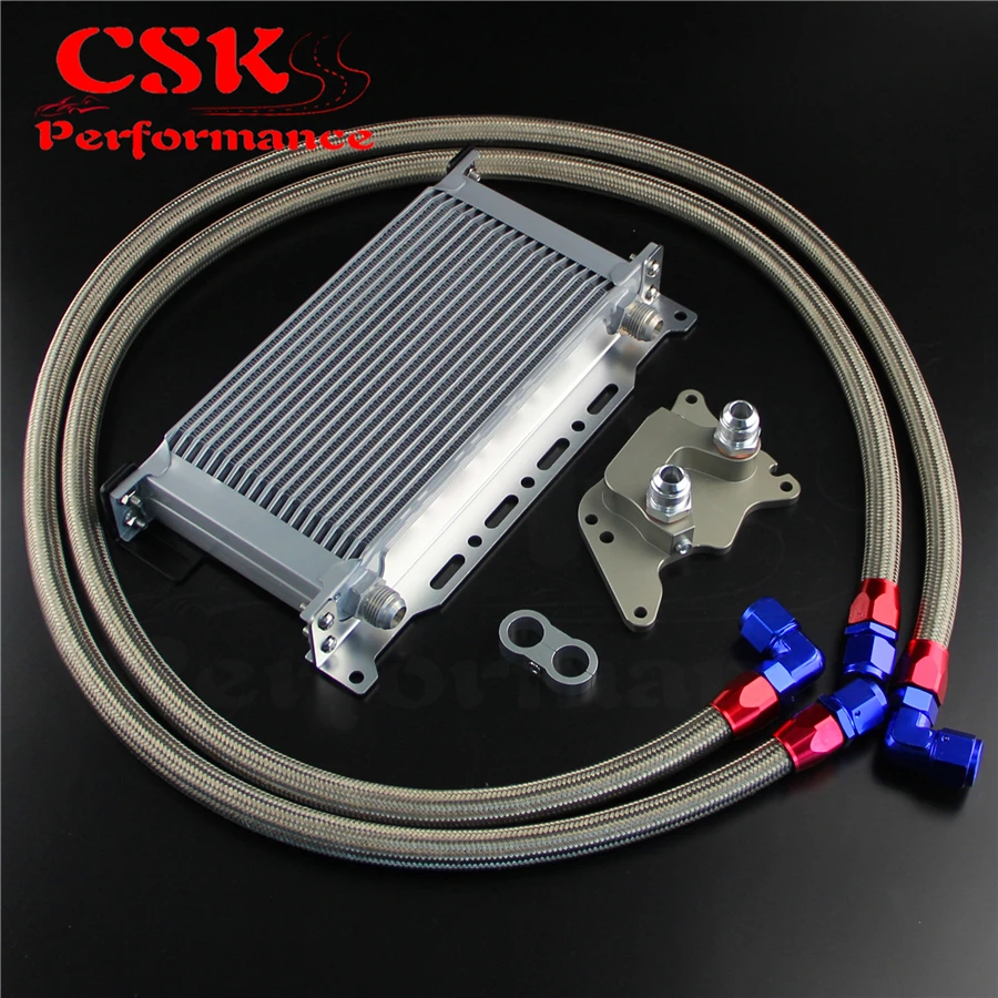 #^Special Price Fits For BMW Mini Cooper S R56 Filter Adapter +19 Row Oil Cooler w/ Bracket Hose Kit