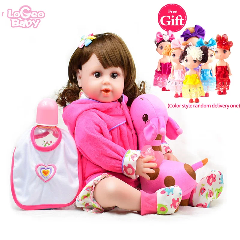 

Baby Reborn Realistic Newborns Silicone Baby Doll 19" Bebes Reborn Doll lovely Lifelike Reborn Baby Doll Girl Toy lol dolls