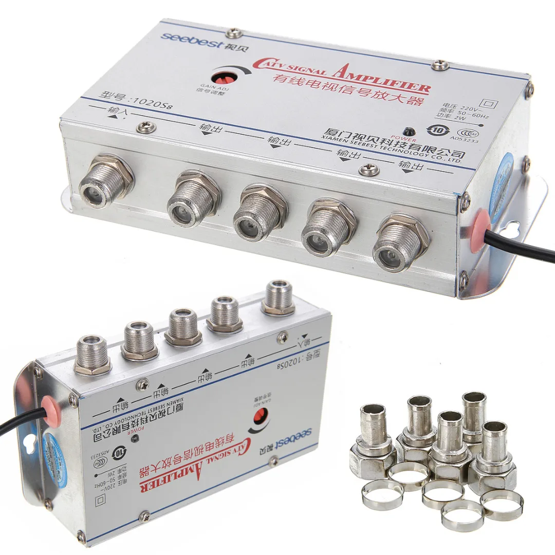 

1In 4Out CATV VCR TV Antenna Signal Amplifier Booster Splitter 4 Way CATV VCR Splitter Amplifier 20DB 45-860MHz