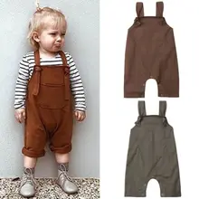 Повседневные однотонные комбинезоны для новорожденных мальчиков и девочек; комбинезон; комбинезоны; брюки; одежда