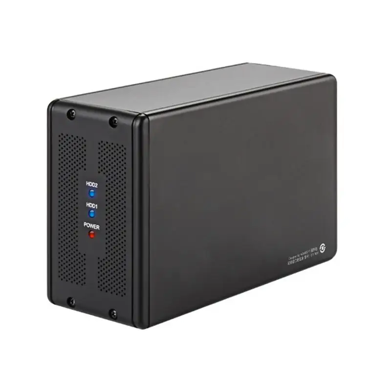 

HDD Enclosure Hard Disk Protector 3.5 Inch USB3.0 Interface SATA3 Mobile Dual Cartridge With RAID Array Cabinet Disk 10TB