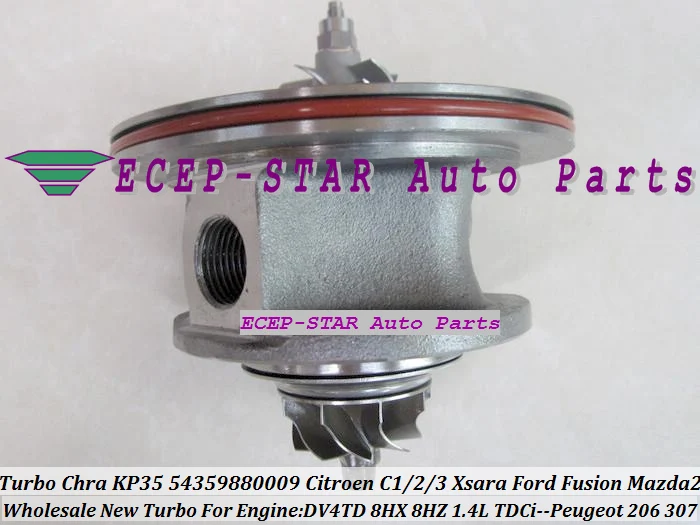 Turbo CHRA Cartridge Core KP35 54359880009  Citroen C1 C2 C3 Xsara Ford Fusion Mazda 2 PEUGEOT 206 307 1.4L TDCi DV4TD 8HX 8HZ