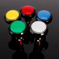45 мм кнопочная Аркада Кнопка светодио дный Микровыключатель 5 В/12 В Мощность переключатель набор зеленый/желтый/ красный/белый/синий