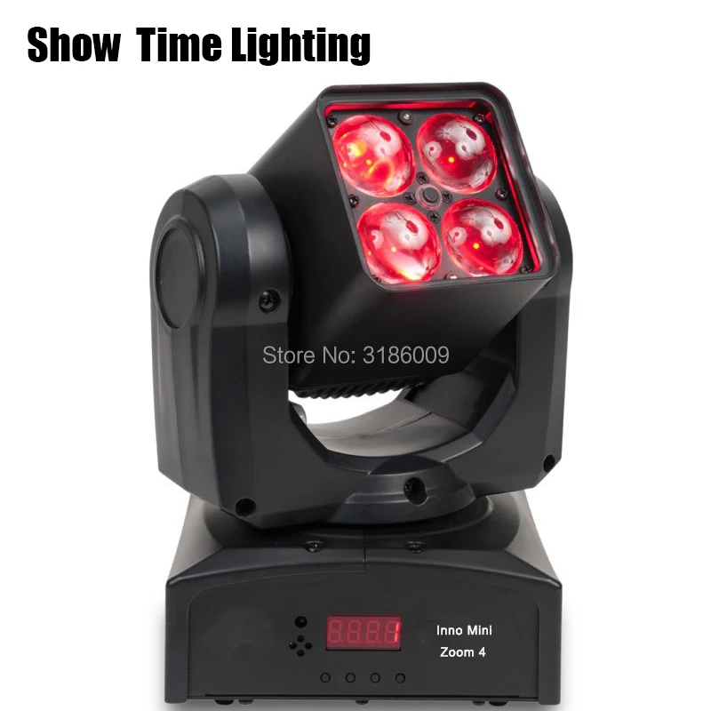 

Mini Led Beam Moving Head With Zoom Function 4Pcs RGBW 4 IN 1 Adjust Degree Moving Head Professional Stage KTV DJ Party Lite