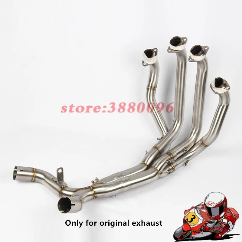 

Motorcycle Exhaust Middle pipe for KAWASAKI Z1000 2010-2018 without exhaust slip on full system link pipe