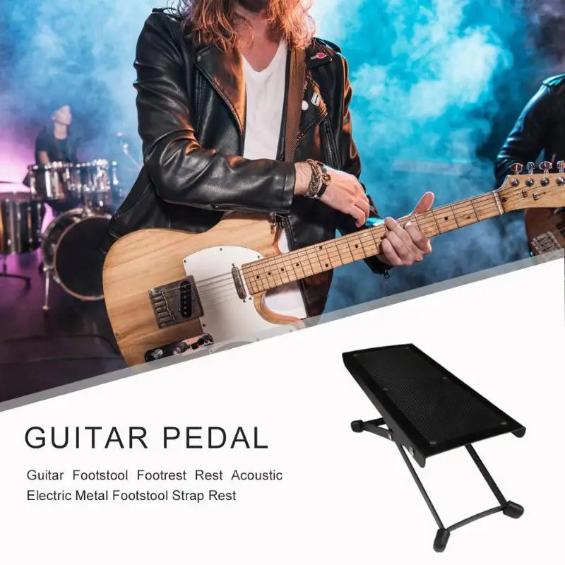 Foldable Guitar Pedal Anti-Slip Guitar Foot Rest Stool 4 Adjustable Height Levels Black Guitar Accessories Parts Foldable Guitar Pedal Anti-Slip Guitar Foot Rest Stool 4 Adjustable Height Levels Black Guitar Accessories Parts