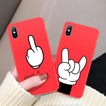

Moskado Funny Finger Pattern For iPhone 11 Pro 5s SE 6 6s 7 8 Plus Phone Case Soft TPU Silicon For iPhone X XR XS Max Back Cover
